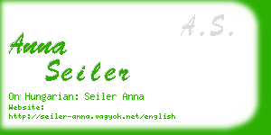 anna seiler business card